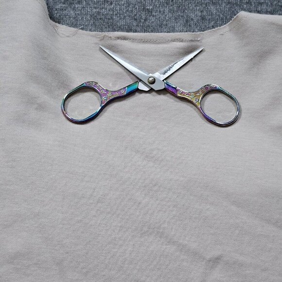 Zara Cardigan Womens L Beige LS Open Front Raw Hem Neutral Preppy Mono Boho FLAW - Picture 12 of 15